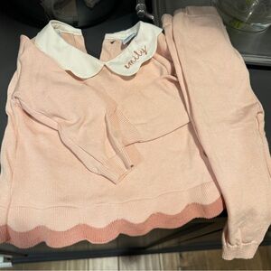 Feltman Brothers Monogrammed ‘Emily’ Scalloped Sweater set size 6 months